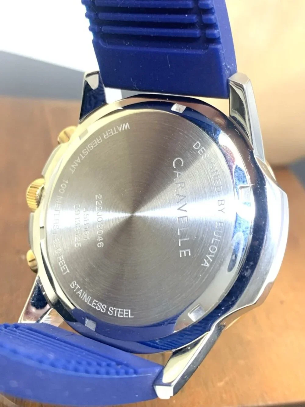 Caravelle Bulova Men's Watch 45B161 Aqualuxx Quartz Chronograph Blue Dial 44mm
